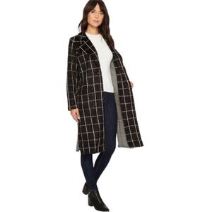 Michael Stars Black and White windowpane pattern coat